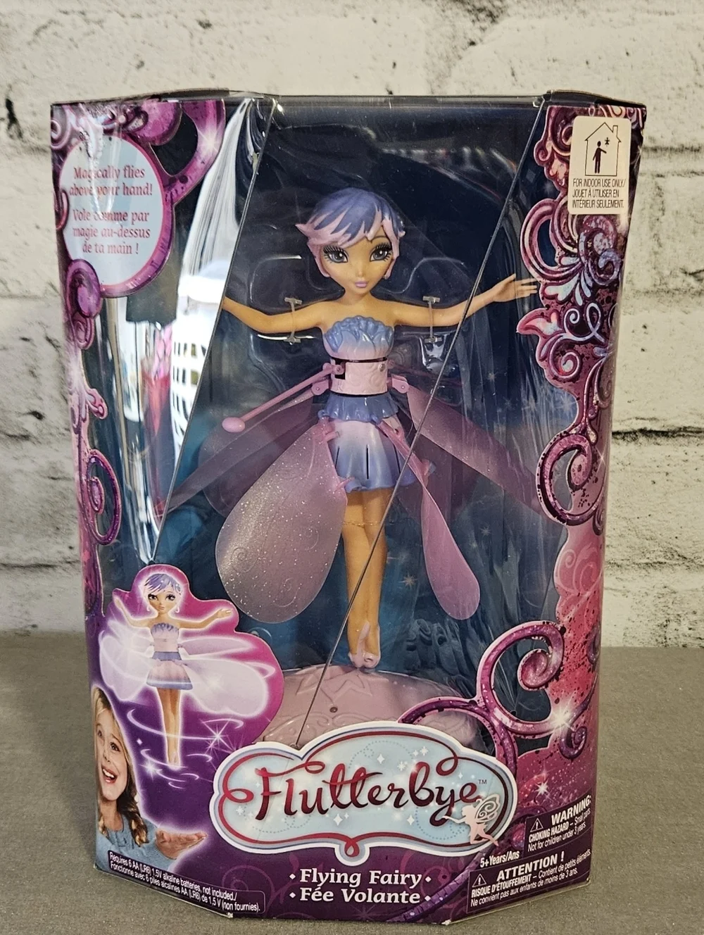 Flutterbye Flying Fairy Doll Spin Master RC Hover Toy NIB